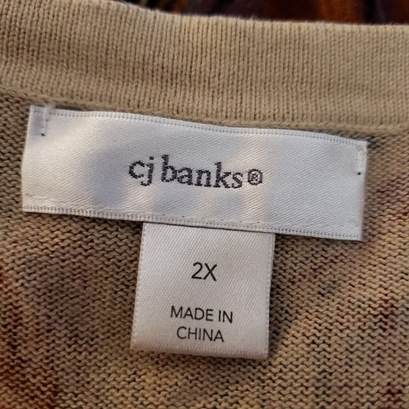 CJ Banks Women's Abstract Cardigan Size 2X - Picture 4 of 6